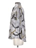 David Cline Metallic Silver 3/4 Sleeve Blouse Size S - photo 5