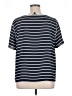 Banana Republic 100% Polyester Stripes Black Short Sleeve Top Size XL - photo 2