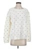 Talbots 100% Pima Cotton Polka Dots Hearts White Pullover Sweater Size L - photo 1