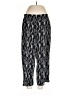Nine West 100% Polyester Print Black Casual Pants Size L - photo 1