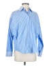 Express Stripes Blue Long Sleeve Blouse Size XS - photo 1