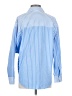 Express Stripes Blue Long Sleeve Blouse Size XS - photo 2