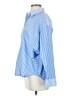 Express Stripes Blue Long Sleeve Blouse Size XS - photo 5