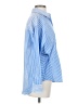 Express Stripes Blue Long Sleeve Blouse Size XS - photo 4