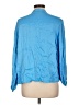 Zara Blue 3/4 Sleeve Button-Down Shirt Size L - photo 2