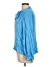 Zara Blue 3/4 Sleeve Button-Down Shirt Size L - photo 5