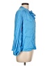 Zara Blue 3/4 Sleeve Button-Down Shirt Size L - photo 4