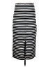 Ann Taylor LOFT Stripes Black Casual Skirt Size S - photo 2