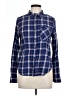 Forever 21 Plaid Blue Long Sleeve Button-Down Shirt Size L - photo 1