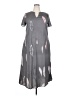 Unbranded 100% Polyester Graphic Gray Casual Dress Size 2X - photo 1