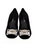 Prada 100% Suede Black Heels Size EU 36 1/2 - photo 2
