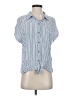 Splendid Stripes Blue Short Sleeve Blouse Size XS - photo 1