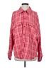 Zara Tweed Red Long Sleeve Button-Down Shirt Size L - photo 1