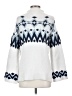Isabel Maternity Chevron-herringbone White Turtleneck Sweater Size XS Maternity - photo 2
