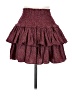 Reset 100% Polyester Tweed Burgundy Casual Skirt Size M - photo 2