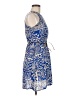 Francesca's 100% Rayon Graphic Blue Casual Dress Size M - photo 4