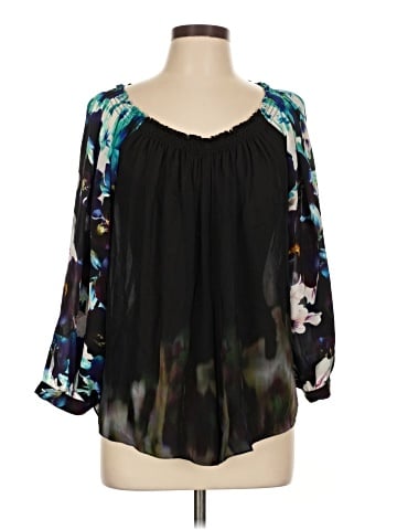 Nicole Miller Artelier 3/4 Sleeve Silk Top (view 1)