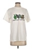 Unbranded 100% Polyester Checkered-gingham Ivory Short Sleeve T-Shirt Size S - photo 1