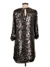 Parker 100% Silk Stars Silver Cocktail Dress Size S - photo 2