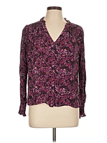Parker Long Sleeve Silk Top (view 1)