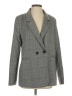 Aqua 100% Polyester Plaid Gray Blazer Size S - photo 1