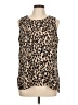 Halogen 100% Polyester Tan Sleeveless Blouse Size L - photo 1