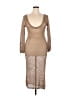 Unbranded 100% Polyester Tan Cocktail Dress Size L - photo 1
