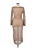Unbranded 100% Polyester Tan Cocktail Dress Size L - photo 2