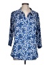 Unbranded Blue 3/4 Sleeve Blouse Size L (estimated) - photo 1