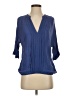 Joie 100% Silk Blue 3/4 Sleeve Silk Top Size S - photo 1