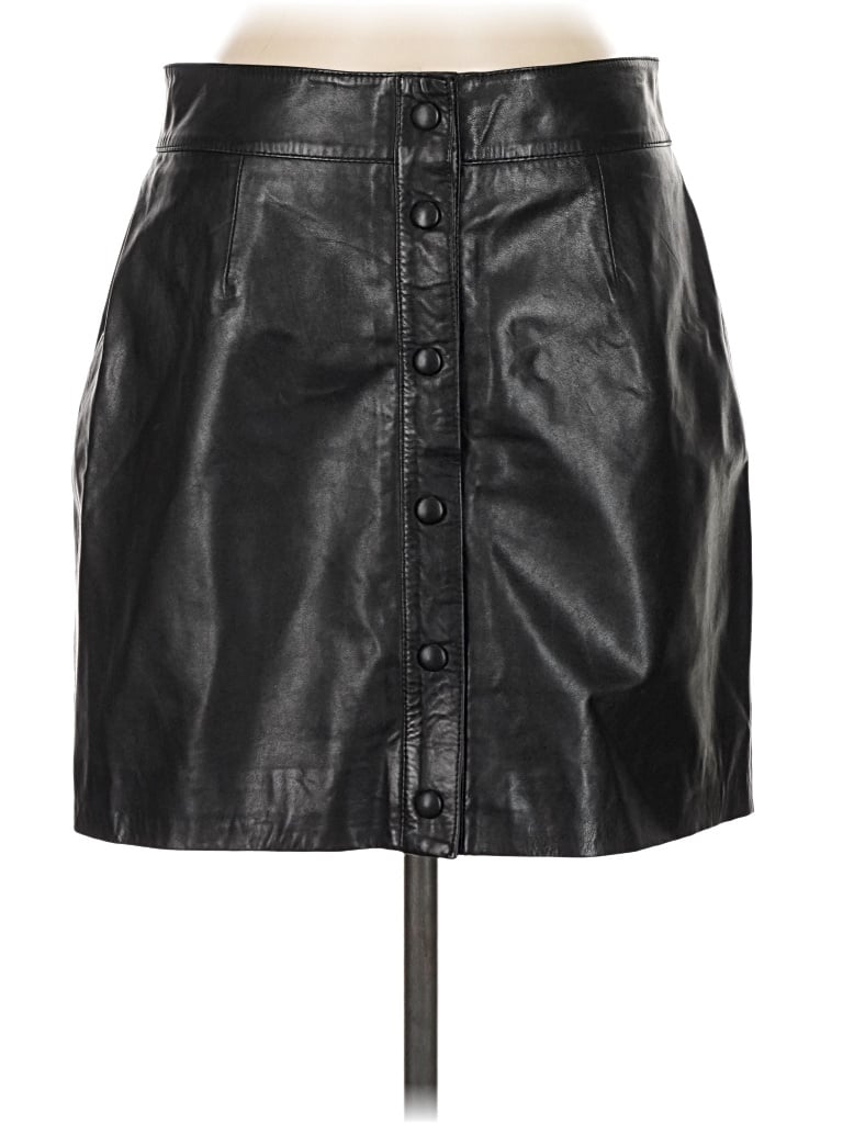 Pre-owned Walter Baker Leather Skirt In Black
