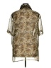 Notations 100% Polyester Animal Print Gold Short Sleeve Blouse Size 1X - photo 2