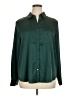 Maison d' Amelie Solid Green Long Sleeve Blouse Size XL - photo 1
