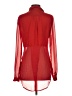 Free People 100% Polyester Red Long Sleeve Blouse Size XS - photo 2