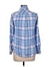 Unbranded 100% Rayon Plaid Blue Long Sleeve Button-Down Shirt Size L (tall) - photo 2
