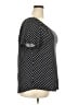 Socialite Polka Dots Black Short Sleeve Blouse Size 2X - photo 4