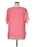 Artisan 100% Polyester Pink Short Sleeve Blouse Size 1X - photo 2