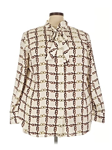Talbots 3/4 Sleeve Button-Down Shirt (view 1)