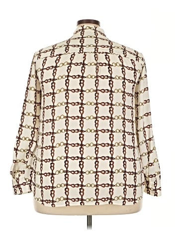 Talbots 3/4 Sleeve Button-Down Shirt (view 2)