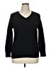 Karen Scott 100% Cotton Black Pullover Sweater Size XL - photo 1