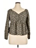 Japna Brown Long Sleeve Blouse Size XL - photo 1
