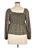 Japna Brown Long Sleeve Blouse Size XL - photo 2