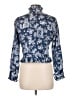 Gilber Gilmore 100% Cotton Floral Blue Long Sleeve Blouse Size M - photo 2
