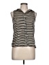 Dorothy Perkins 100% Polyester Houndstooth Black Sleeveless Blouse Size 10 - photo 1