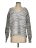 Red Haute Metallic Silver Pullover Sweater Size XS - photo 1