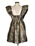 Fanco 100% Polyester Metallic Gold Cocktail Dress Size S - photo 2