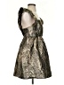 Fanco 100% Polyester Metallic Gold Cocktail Dress Size S - photo 4
