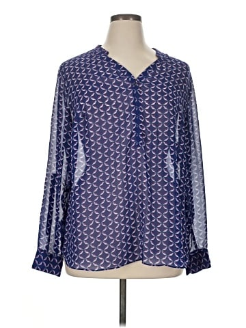a.n.a. A New Approach Long Sleeve Blouse (view 1)