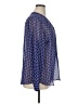 a.n.a. A New Approach 100% Polyester Print Blue Long Sleeve Blouse Size 1X - photo 4