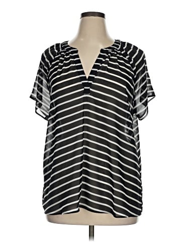 a.n.a. A New Approach Short Sleeve Blouse (view 1)